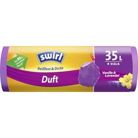 Swirl® Scented Bin Liners Vanilla Lavender 35 L Tear-Resistant & Tight Bin Bags & Bin Bag Stand