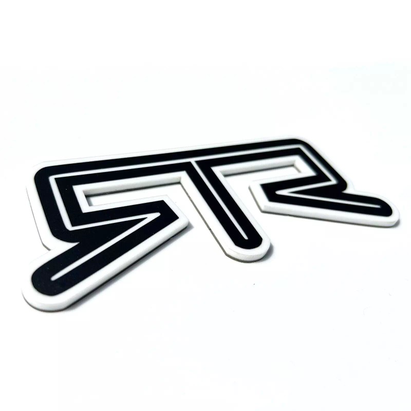 FMS Gear (1) WHITE RTR Emblem Fits FORD MUSTANG Rear