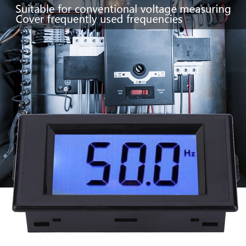D69‑HZ Digital Display Frequency Meter 45.0~65.0Hz AC80~300V Cymometer with LCD