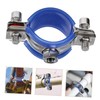 Operitacx 5sets Stainless Steel Clamp Rings Wall Mount Bracket for