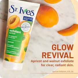 St. Ives Exfoliante de control de acné para el rostro, piel fresca, albaricoque