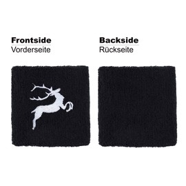 Designer Sweatband Deer Embroidery Jumping Deer Sweatband Hunter Sport Embroidered & Absorbent Terry Cloth Outdoor Sports Wristband Gift Sweat Bracelet