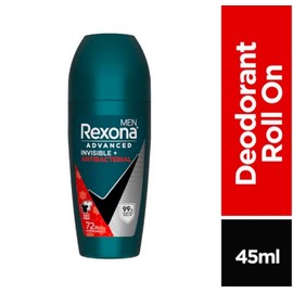 REXONA DEODORANT ROLL ON MEN INVISIBLE ANTIBACTERIAL 45ML