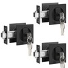EHOMEWARE 3 Pack Matte Black Pocket Door Handles, Pocket Door