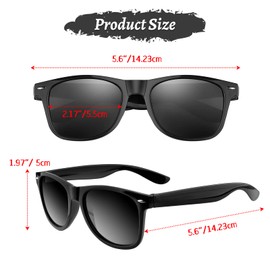 ASTARON 12 Pack Party Sunglasses Bulk Neon Party Favors for Beach Wedding Party Pool Party Supplies, Black