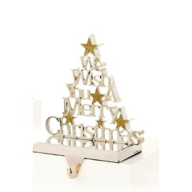 Metal Stocking Hangers Trees Snowflakes and let it Snow By Premier Decorations (22 cm Gold Silver Tree)