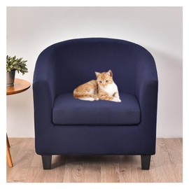 2-Pieces Tub Chair Cover, Stretch Club Chair Slipcovers for Armchairs, Single Seater Sofa with Cushion Cover Sofa Couch Cover for Living Room Office Reception Christmas (Color : #40)