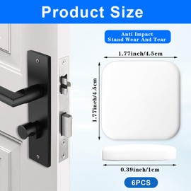 6 Packs Door Stopper Wall Protector, Doors Knob Stoppers Wall Protector Silicone Doors Bumper Self-Adhesive Walls Shield Door Knob Protectors for Home Office School Walle Surfaces (White)