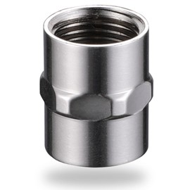 Brass Pipe Fitting Coupling, Shower Coupling, G 1/2" x G 1/2" IPS Female Threaded（1.18" length）, for Home Plumbing Pipes Extened, Hose Extender Couplings, Brushed Nickel