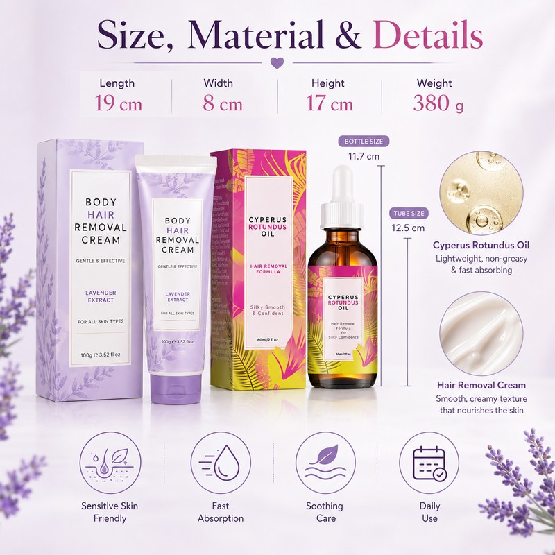 Post-Hair Removal Care Cream for Sensitive Skin – Fast-Absorbing Moisturizer