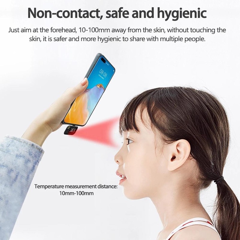 Smart Thermometer Portable Mini Cell Phone Thermometer Non Contact Infrared