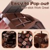 FDKYOEK 2 PCS 6-In-1 Chocolate Bar Mold with 100PCS Plastic