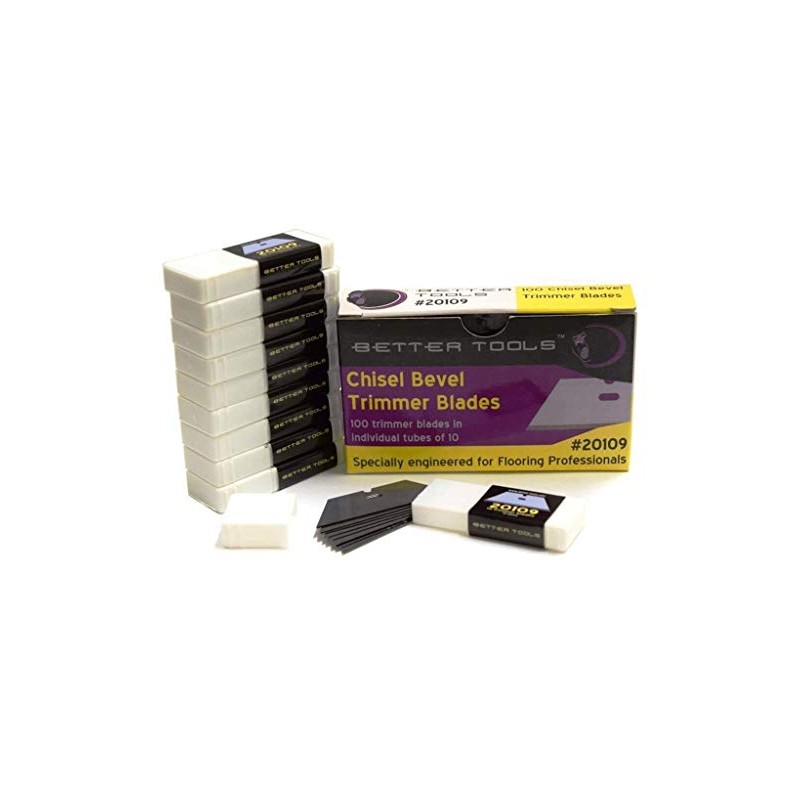 Better Tools - Chisel Bevel Carpet Trimmer Blade (100 blades/box)