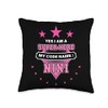 Yes I'm A Superhero Codename Nini Funny Mother's Day Throw