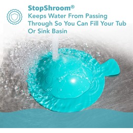 StopShroom STBLU232 - Tapón Universal para desagües de Tina, baño y Cocina, Color Aguamarina