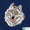 Big Wolf Back Patch Grey - 20.2 x 22.5 cm