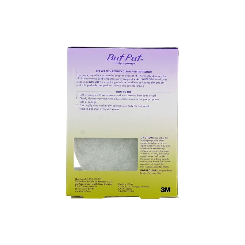 Buf-Puf Buf-Puf Body Sponge, 1 each (Pack of 2) by