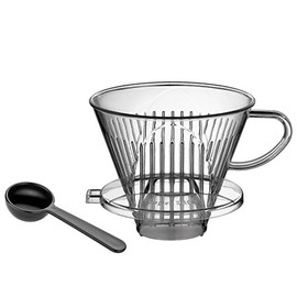 Cilio Plastic Coffee Filter 4 Cup Transparent With Coffee Spoon