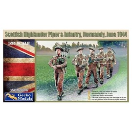 1/35 Scottish Highlander Piper & Infantry, Normandy,June 1944 by Gecko Models
