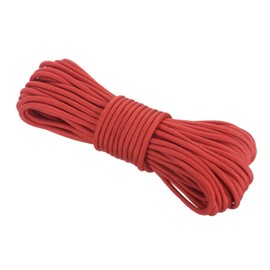 Rebower 550 Paracord Rope 15m, 4mm Thin Paracord Nylon Cord 7-Strand Core [for Tent Camping Outdoor Gear] - Red