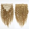 Unipearl Deep Curly Clip-In Real Hair Extensions, 50 cm /