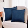 Pack 2 Navy Blue Velvet Cushion Covers 45 x 45