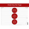 2026 A6 Diary Week Day Per Page - Hardback Red