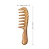 Wooden Wide Tooth Hair Comb, 1 Count Scalp Massage Comb, Curly