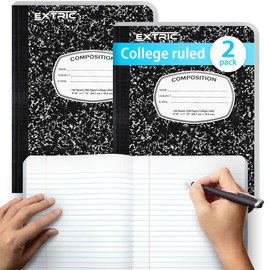 Composition Notebook College Ruled - 2 Pack College Ruled Composition notebook 200 Pages (100 Sheets) Composition Notebooks for School Supplies, Office Supplies - Composition Notebooks College Ruled
