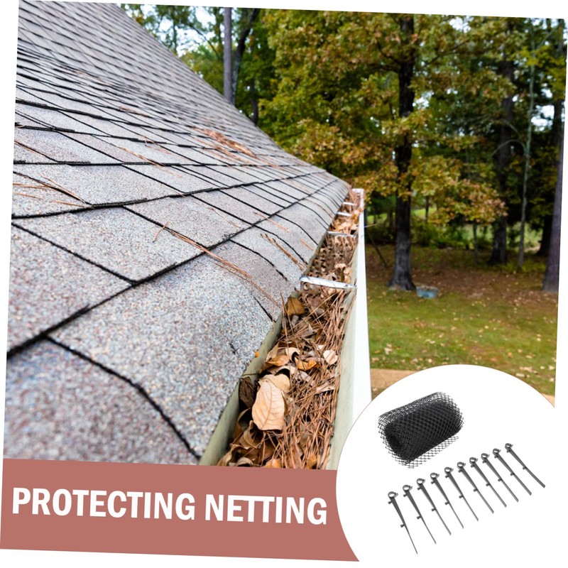 KONTONTY 1set Plastic Gutter Mesh Guard for Garden Protection Multi-Functional