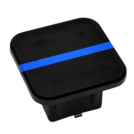 Swono Thin Blue Line Flag Trailer Hitch Tube Cover Plug Cap, Honoring Police Army Military Rubber Car Receiver Tube Hitch Plug, Heavy Truck Trailer Hitch Covers for Men Women, 2 Inches