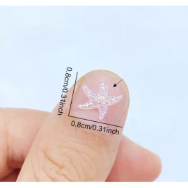 30 Pcs Miniature Starfish Resin Figurines Cabochon Hair Accessories & Flatback