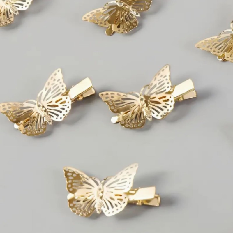 Abc Style Broche Pinza Pasador Dorada de Mariposa Kit 4