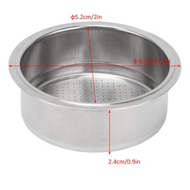Fydun 2 Cups 51 mm Filter Basket Stainless Steel Coffee Filter Pressure Filter