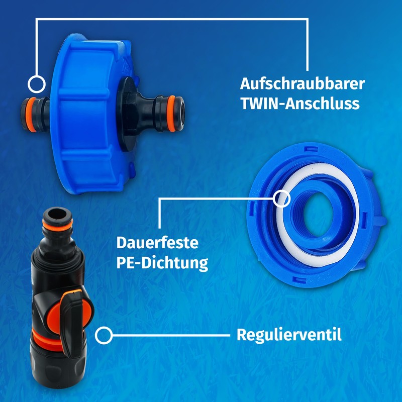 MaJoCompTec® Watertwin Water Tank Filling Adapter | Motorhome Caravan Water