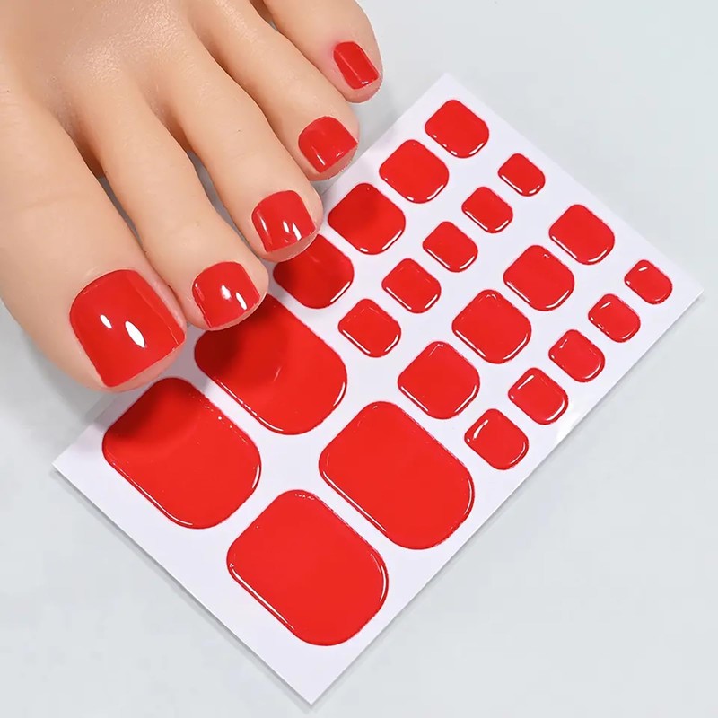 DANNEASY 440PCS/20 Sheets Toe Nail Stickers - Dusky Solid, Toenails