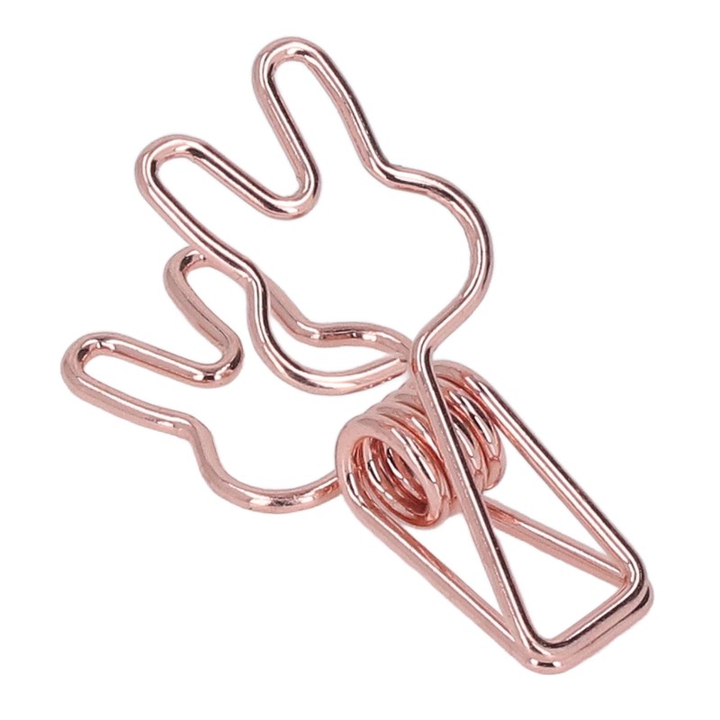 100Pcs Bunny Binder Clips Hollow Out Cute Strong Clamping Durable