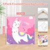 HEIBAGO Framed Paint by Numbers for Kids, 4 Pack Unicorn