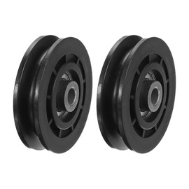 PATIKIL Universal Bearing Pulley Wheel 75mm/3", 2 Pcs Nylon Bearing Pulley Wheel Lifting Bearing Wheel Replace for Gym Equipment Part Cable Machine