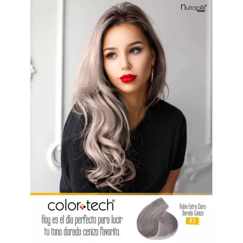 Nutrapel Color Tech Tinte 10.31 Rubio Extra Claro Dorado Cenizo