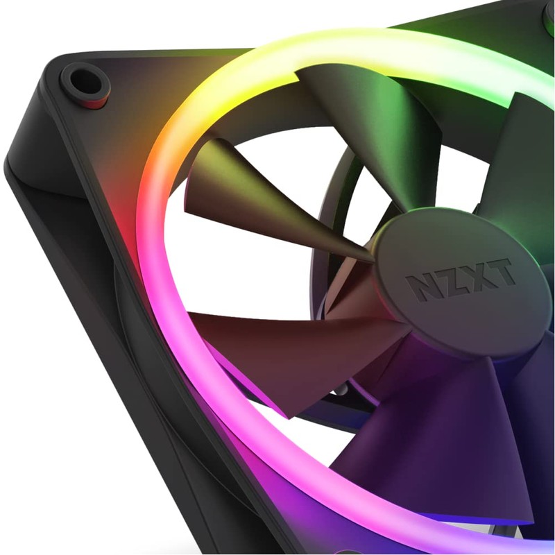NZXT F120 RGB Fans - RF-R12TF-B1 - Advanced RGB Lighting