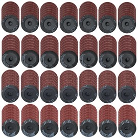 Aemygo 200 Pcs 2 inch Sanding Discs Set, Disc Aluminum Oxide Coated Roll Lock Disc 36/40/60/100 Grit Die Grinder Accessories for Surface Prep Grind Polish Burr Finish Rust Paint Remova