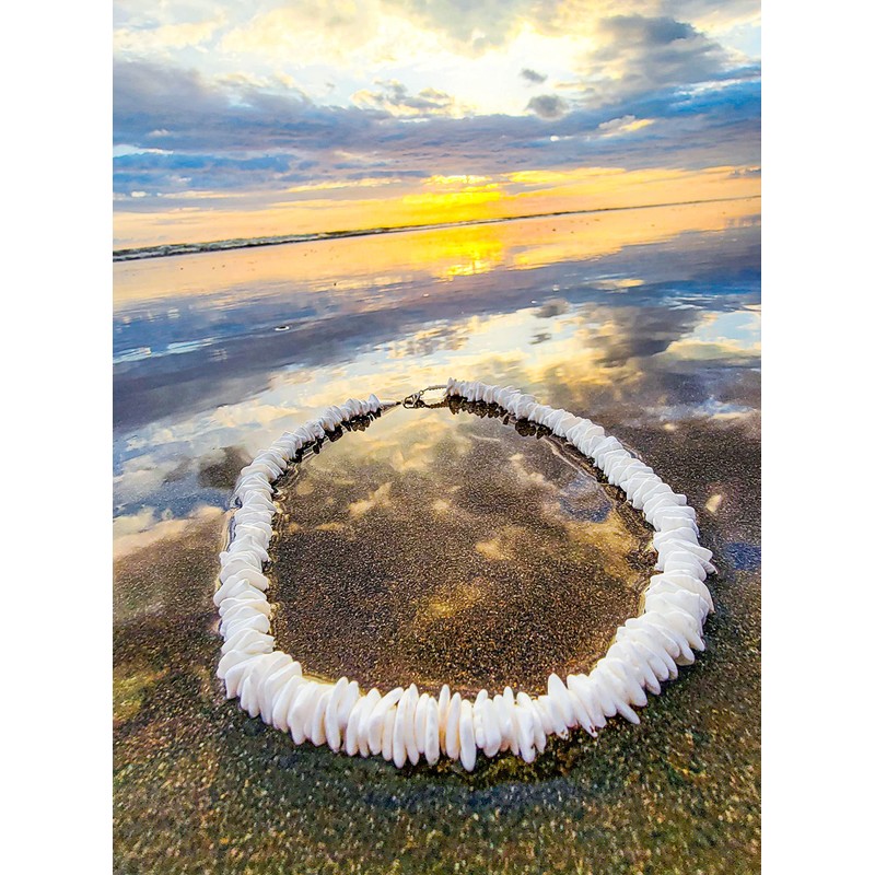 BlueRica Puka Chip Shells Necklace (22 Inches)