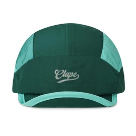 Clape 5 Panel Baseball Cap Short Brim Running Cap for Men Women Soft Quick Dry Water Resistant Short Bill Cycling Hat Short Peak Sport Hat Lightweight Outdoor DeepGreen BSSD2566
