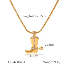 CANYEN Dainty Cowboy Boot Necklace for Women, 14k Gold Plated Western Cowgirl Jewelry, Womens Cubic Zirconia CZ Boot Charm Pendant Snake Chain Necklaces for Country Concert, Trendy Texas Rodeo Accessories, Minimalist Vaquero Vaquerita Gifts for Ladies