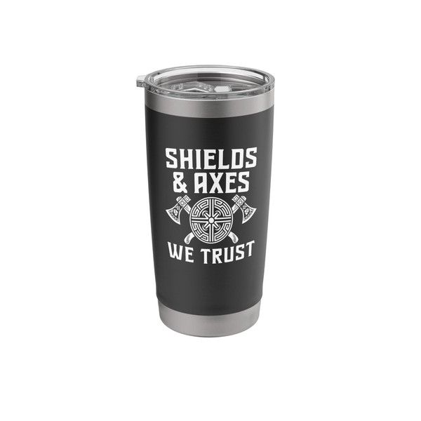 shields and axes we trust american viking norse mythology Stainless