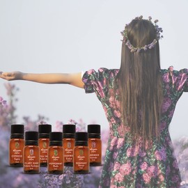 OLEUM VITAE Kit de Aceites Esenciales para el Fortalecimiento del Cabello. 100% Puros y Orgánicos. Cedro, Salvia Esclarea, Romero, Árbol de Té, Ciprés, Lavanda y Menta