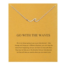 Baydurcan Beach Jewelry Divorce Gifts for Women Wave Necklace for Teens