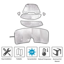 Windshield Sunshade Kit for Toyota Supra 2019-2026 Accessories Front Rear Window Sun Shade Foldable Sun Visor Privacy Protection UV Blocker HeatShield Windshield Side Rear Window Full Set