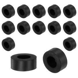 sourcing map 16pcs Rubber Spacers 20mm OD x 10mm ID x 8mm Height Round Anti Vibration Spacer Rubber Bushing Thick Rubber Washers for Home Car Accessories